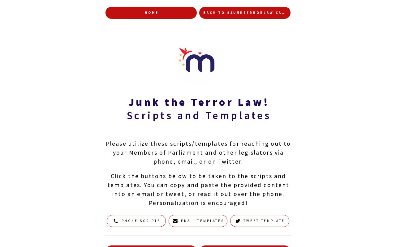 Junk Terror Law Scripts & Templates